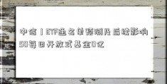 中信｜ETF通名单预测及后续影响50每日开放式基金0亿