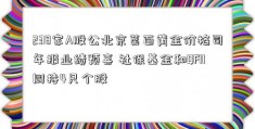 238家A股公北京菜百黄金价格司年报业绩预喜 社保基金和QFII同持4只个股