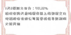 3天2板同力日升：401.22%溢价收购天启鸿源存因上海银橙文化传媒股份有限公司商誉减值导致利润大跌风险