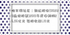 哈尔滨社区：韵达股份(002120通信股票)2019年度净利润26.56亿元 每股收益1.19元