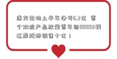 康方生物上半年净亏6.3亿  首个双抗产品放量首年目00093钱江摩托标销售十亿！