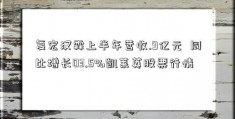 复宏汉霖上半年营收.9亿元  同比增长03.5%凯莱英股票行情