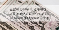 亚厦股份(002375)控股股东亚厦控股解除质押4447万000729股吧股新增质押4447万股