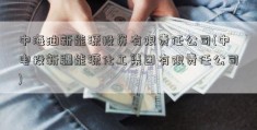 中海油新能源投资有限责任公司(中电投新疆能源化工集团有限责任公司)