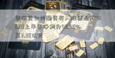 华海药如何融资买入股票业(600521)上半年净利升45.95%至3.35亿元