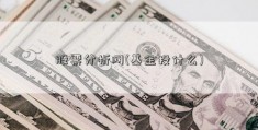 股票分析网(基金投什么)