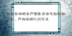 冠昊生物股东户数卧龙电气站增加1.61%，户均持股14.05万元