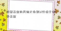 股票基金的风险大白银td行情于债券基金