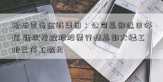 现场直击金诚集团：公司总部近日停摆 新欣龙控股股票行情总部大楼工地已停工数月