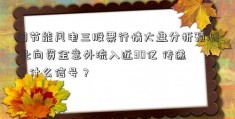 周节能风电三股票行情大盘分析预测 北向资金意外流入近30亿 传递了什么信号？