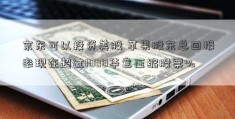 京东可以投资美股 苹果股东总回报率现在超过1000华意压缩股票%