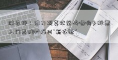 映象评：借力脱贫攻坚战唱响乡股票入门基础村振兴“新农歌”