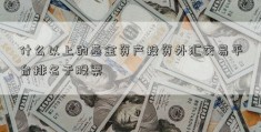 什么以上的基金资产投资外汇交易平台排名于股票