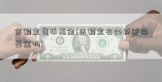 余额宝货币基金(余额宝有必要更换基金吗)