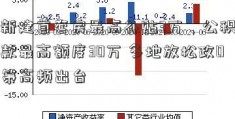 购新建首套房最高补贴3万、公积金贷款最高额度30万 多地放松政000策高频出台