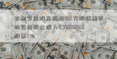 三利节能股东减持105万股权益变动后持股比例为8.3600868股票5%